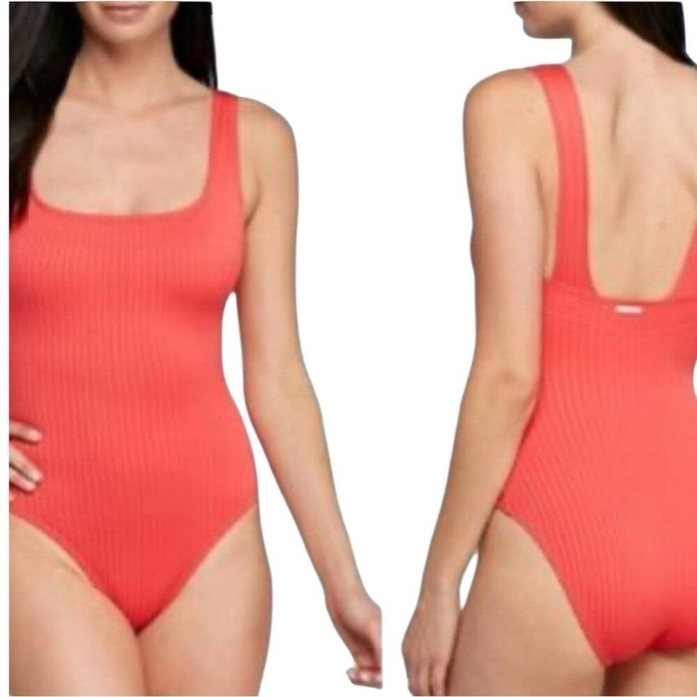 Michael Kors Ribbed One Piece Swimsuit Size 6